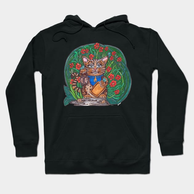 Lucky Cat Hoodie by JenStedman73